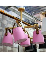 Люстра 60404 Риони (4л) розовая