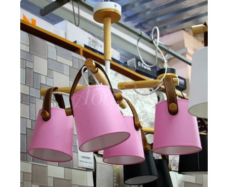 Люстра 60404 Риони (4л) розовая