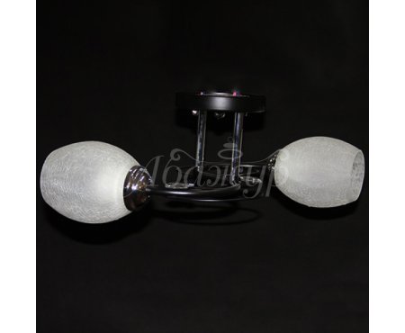 Люстра потолочная с 2-мя плафонами KT-D078/2 CR+BK+WT