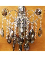 Бра классическое хрустальное 3-E1364/2 хром+дымчатый