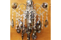 Бра классическое хрустальное 3-E1364/2 хром+дымчатый